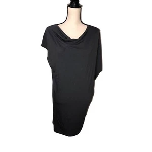 Vince Dress Size XS Draped Knit Asymmetrical Gray Dolman Relaxed Modal Blend - Picture 1 of 10