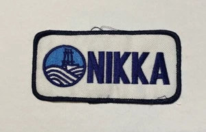 Vintage NIKKA Advertising Embroidered Patch Badge Crest - Foto 1 di 2