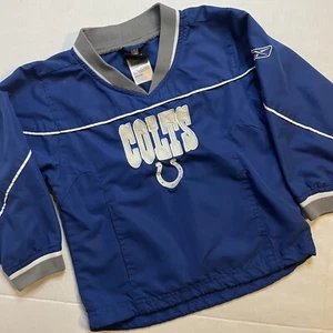 Reebok NFL Indianapolis Colts Youth Sz Small Pullover Jacket Blue Pockets - Picture 1 of 8