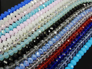 Freeshipping 100Pcs Top Quality Czech Crystal Faceted Rondelle Beads 7x 10mm - Picture 1 of 58