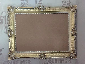 BILDERRAHMEN GOLD SILBER DUAL ANTIK BAROCK ROKOKO FOTORAHMEN 90x70 BAROCKRAHMEN - Picture 1 of 157