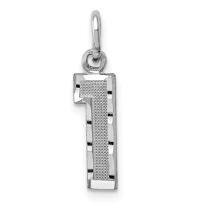 Charm numero 1 piccolo spazzolato taglio diamantato 14kw - Foto 1 di 2