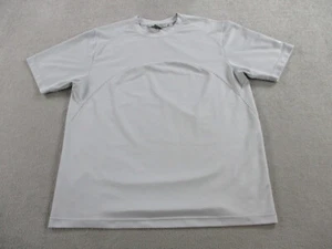 VINTAGE Nike Shirt Mens Large Gray White Stripe Crewneck Swoosh 00s Athletic Y2K - Picture 1 of 11
