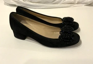 Sesto Meucci Pumps Flynn Black Suede Designer Made in Italy Size 6 Medium - Picture 1 of 13