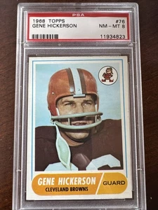 1968 Topps #76 Gene Hickerson PSA 8 Browns ***SET BREAK*** - Bild 1 von 2