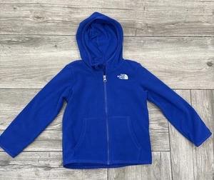 Northface Blue Fleece Full Zip Hoodie Light Weight Toddler Size 4T - Picture 1 of 7