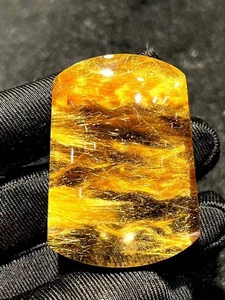 41g Natural Gold Rutilated Crystal Quartz Mineral Specimen Reiki Decor - Picture 1 of 7