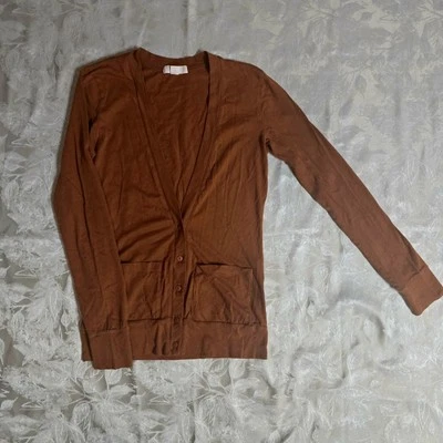 XXI Mujeres Mediano Cuello en V Manga Larga Cárdigan Bolsillos Terra S/P Preppy Bohemio  Foto 1 de 4