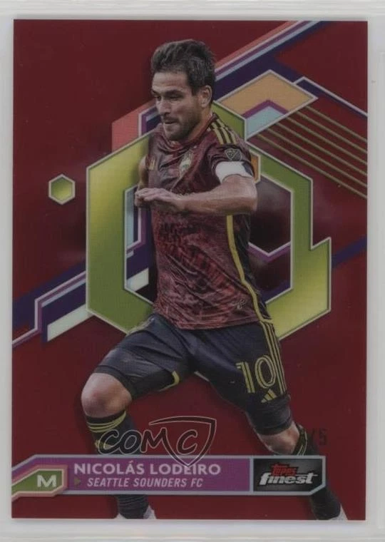 2023 Topps Finest MLS Red Refractor /5 Nicolas Lodeiro Nicolás Lodeiro #57 - Image 1 of 2