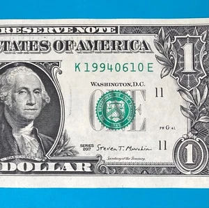 1994 June 10 (K 19940610 E) BIRTHDAY ANNIVERSARY $1 One Dollar Bill . - Picture 1 of 4