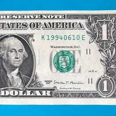 1994 June 10 (K 19940610 E) BIRTHDAY ANNIVERSARY $1 One Dollar Bill . - Image 1 of 4