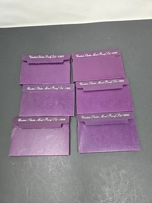 US PROOFS SETS 1987, 1988, 1989, 1990, 1991 & 1992  - Image 1 of 4