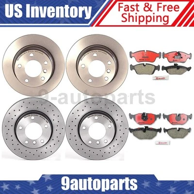 布雷博 OE 前后制动套件钻孔转子陶瓷垫适用于 2003 - 2005 宝马 Z4 — 第 1/4 张图片