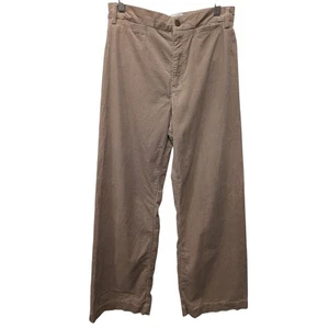 Pantalones Bonpoint Pana Pierna Ancha Tiro Alto Bronceado Academia Normcore Preppy Otoño - Imagen 1 de 5