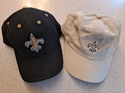 2 Новый Орлеан святых футбольные шляпы крышки Pepsi промо OSFM новый без ЯРЛЫКОВ повреждения на 1 шляпа - Изображение 1 из 2