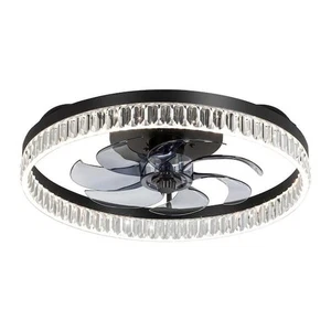 20" Modern LED Ceiling Fan Lights Flush Mount Light kit With Remote APP Control - Picture 1 of 11