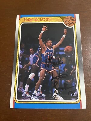 1988-89 Fleer All Star MARK JACKSON Autographed #121 NEW YORK KNICKS - Image 1 of 2