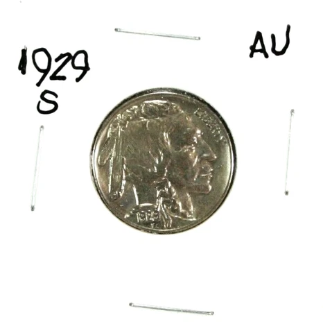 1929-S Buffalo Nickel "AU" Almost Uncirculated #BW Cover