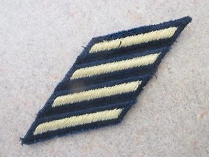 US Army Enlisted MALE Service Stripes (4) 12 yr Sew On Dress Uniform Gold/Black - Bild 1 von 1