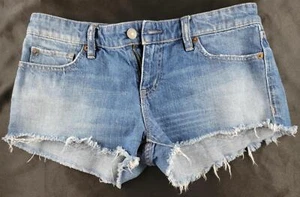Mini pantaloncini denim Ralph Lauren da donna taglia 29 effetto invecchiato denim e fornitura - Foto 1 di 18