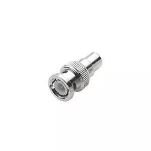 100 BNC Male Plug to RCA Female Jack Coax Cable Connector Adapter CCTV Video 1hO - Picture 1 of 2