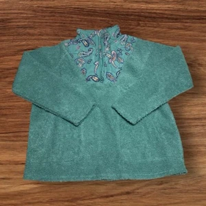 Women’s Size Large, Vera Bradley Teddy Sherpa Fleece Pullover 1/4 Zip Jacket New - Picture 1 of 11