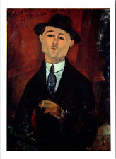 Art Postcard Portrait of Paul Guillaume 'Novo Pilota' 1916 by Amedeo Modigliani