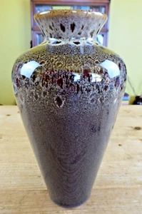 Vintage Brown 9" Studio Pottery Vase - Picture 1 of 6