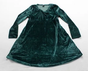 Old Navy Girl's Long-Sleeve Velvet Swing Dress BL1 Emerald Isle Medium (US: 8) - Picture 1 of 3