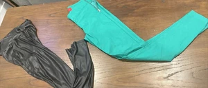 Akira Chicago Red Label women SZ S black And Green pull on pants Lot Of 2 1555 - Picture 1 of 10