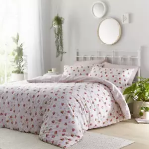 Bettdeckenset Quiltbezug Erdbeere Feldbettwäsche Sommer Erdbeeren Design - Bild 1 von 10