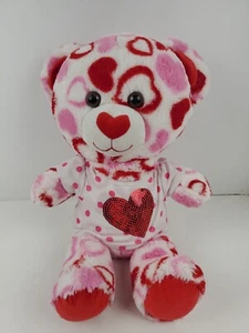 Build a Bear 18" Big Head Plush Valentine's Day Hearts Red Pink Shirt - Picture 1 of 4
