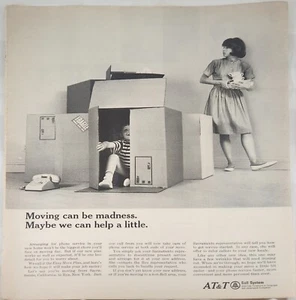 Teléfono AT&T Bell System 1966 vintage ASD mudanza puede ser locura 14"x10" - Imagen 1 de 1