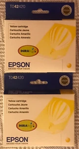 Epson T0424 20 Yellow Ink Cartridge Exp 12/2010 x2 boxes - Photo 1/6