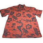 Vintage Reyn Spooner Hawaiian Shirt Mens XL Red Blue Reverse Print Aloha Classic