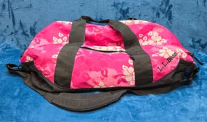LL Bean Large PINK FLORAL ADVENTURE Pink Hawaiian Print Duffle Bag 70L - Picture 1 of 11