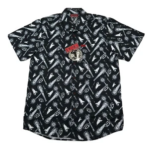 Dixxon Flannel The Darkest Mens Medium Black Polyester Spandex Weapons Shirt NWT - Picture 1 of 9