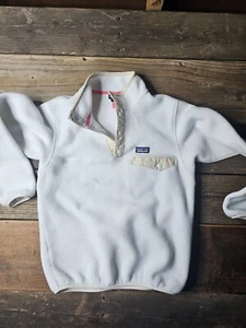 Patagonia Synchilla Snap T Fleece Sweater Pullover Mädchen Medium 10 creme - Bild 1 von 7