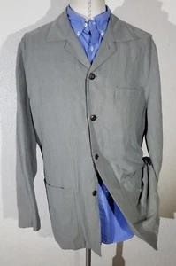 Island Soft Tommy Bahama Green Silk Linen Car Coat Jacket XL Shacket Blazer - Picture 1 of 8
