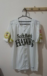 2018 Fukuoka Softbank Hawks Baseball Jersey Majestic L EXC RARE