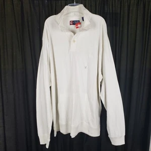 Chaps Ralph Lauren Henley 1/4 Button Up Round Neck Long Sleeve Shirt Mens sz XL - Picture 1 of 5
