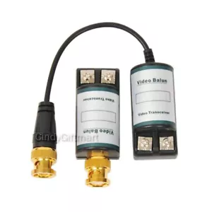 1 Pair Passive CCTV Security Camera Video Baluns Transceiver CAT5 Connector 3EM - Picture 1 of 1