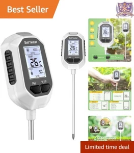 4-in-1 Soil Moisture Meter Digital LCD pH Temperature Sunlight Gardening - Picture 1 of 9