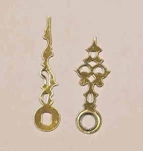 New 1-3/8" Serpentine Pattern Brass/Gold Clock Hands - DIY - Single Set - Picture 1 of 2