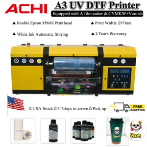A3 UV DTF Printer Printing Laminating Sticker Printer Varnish Transfer Printing - Picture 1 of 17