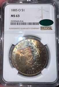 1885-o morgan silver dollar ngc ms-63 w/CAC