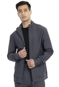 Pewter Cherokee Scrubs Form Herren Reißverschluss vorne Jacke CK399 PWT - Bild 1 von 6