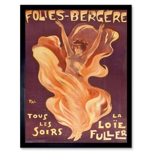 Pal Loie Fuller Dancer Folies Bergere Advert Framed Wall Art Poster - Picture 1 of 29