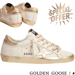 Sneakers uomo donna stile Golden Goose oro pelle bianca scarpe moda nuove 2025 - Foto 1 di 6