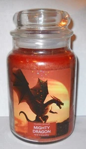 Village Candle MIGHTY DRAGON 21,25 oz Glas schwer zu finden NEU - Bild 1 von 6